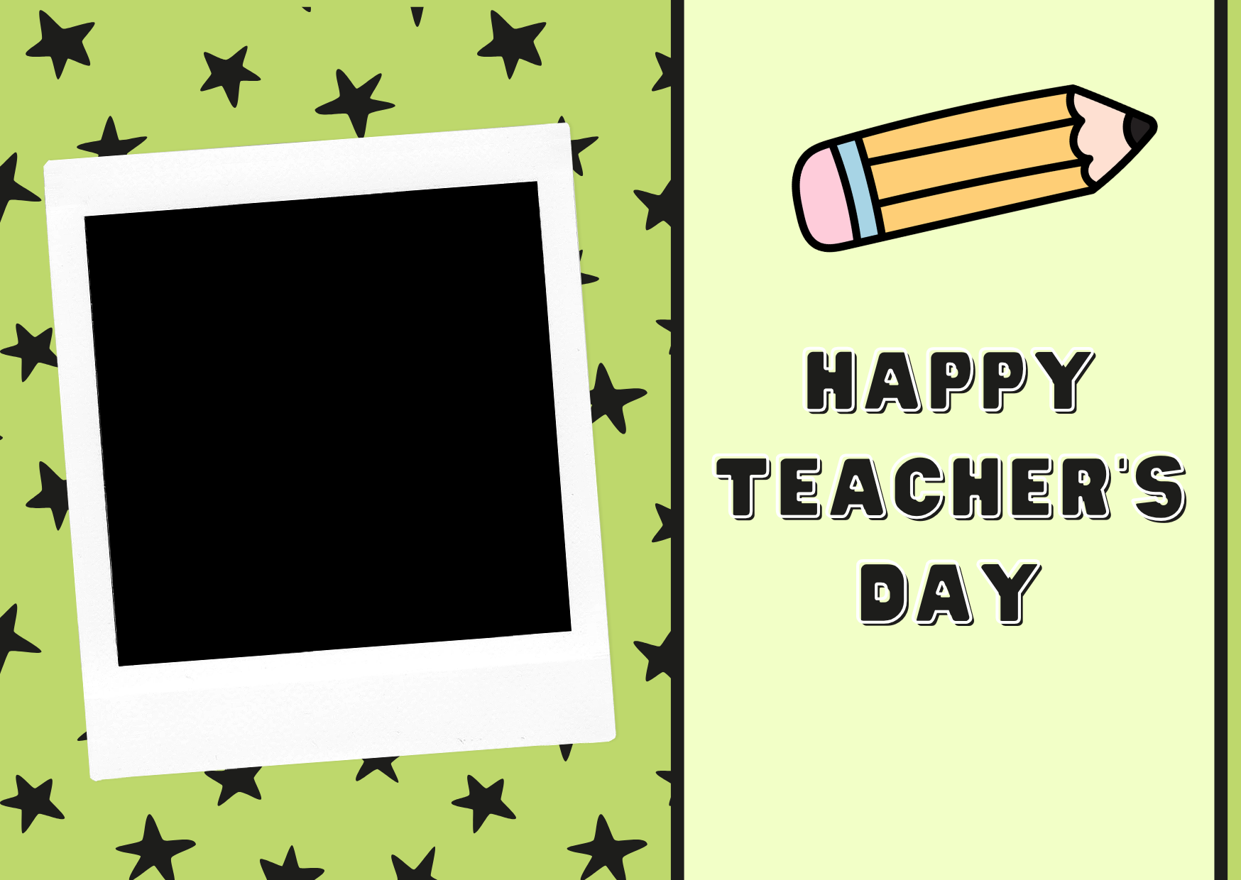Green Star Teacher's Day Card - Image 2