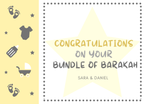 Yellow Bundle of Barakah Baby Card