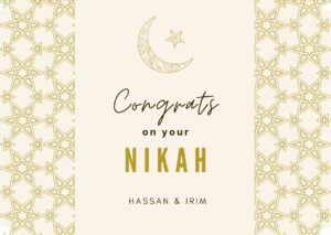 Congrats on your nikah