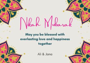 Colourful Nikah Mubarak