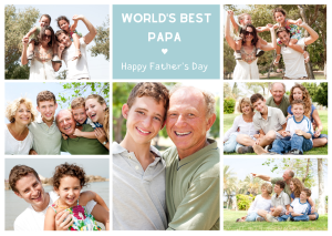 Blue World's Best Papa Card