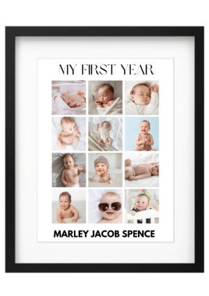 Baby's First Year Personalised Photo Frame