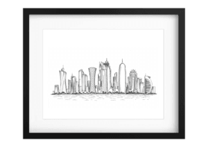 Doha Skyline Photo Frame