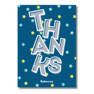 Blue Star Thanks Card