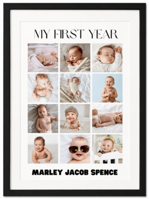 Baby's First Year Personalised Photo Frame
