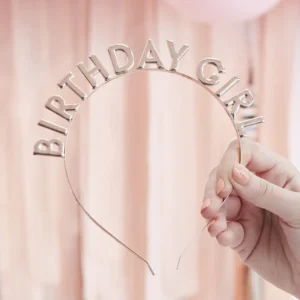 Rose Gold Birthday Girl Headband