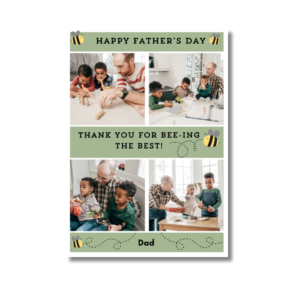 Green Bee Father's Day Card