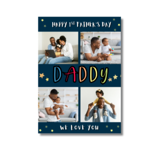 Blue Multicolour 1st Father's Day Card