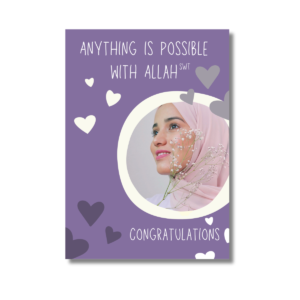 Purple Anything is Possible Congrats Card