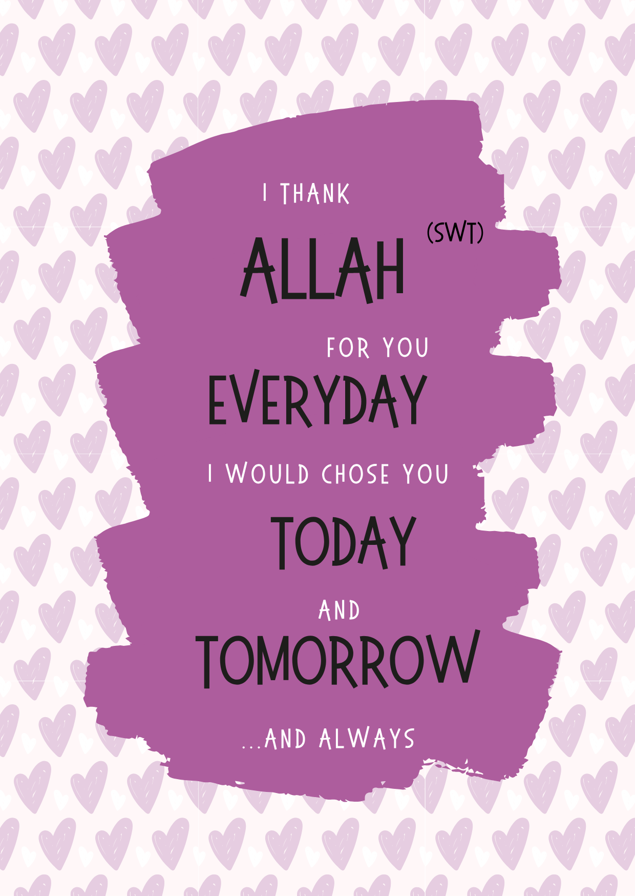Salaam! Purple Today, Tomorrow, Always Card - Image 2