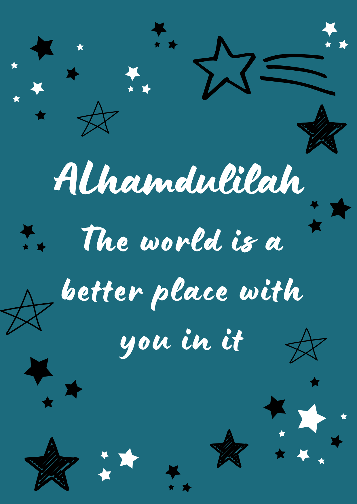 Salaam! Blue Alhamdulilah Better Place card - Image 2