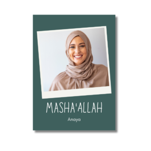 Dark Green Masha'Allah Card