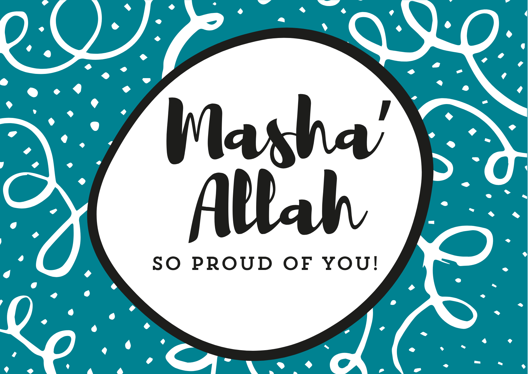 Blue Masha'Allah So Proud card - Image 2