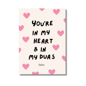 Salaam! Pink Heart & Duas Card