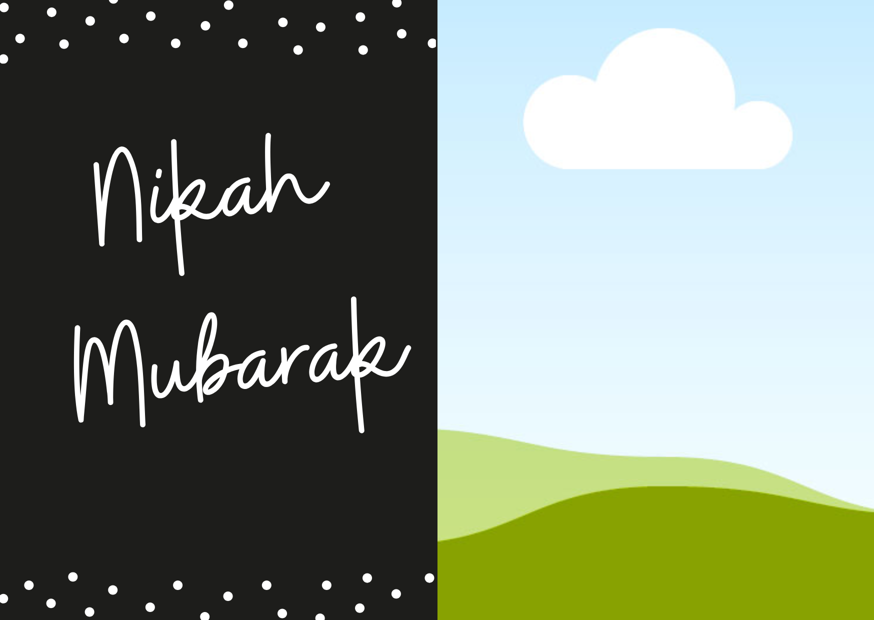 Black Dot Nikah Mubarak Card - Image 2