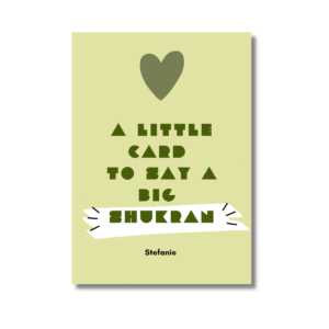 Green Heart Shukran Thank You Card