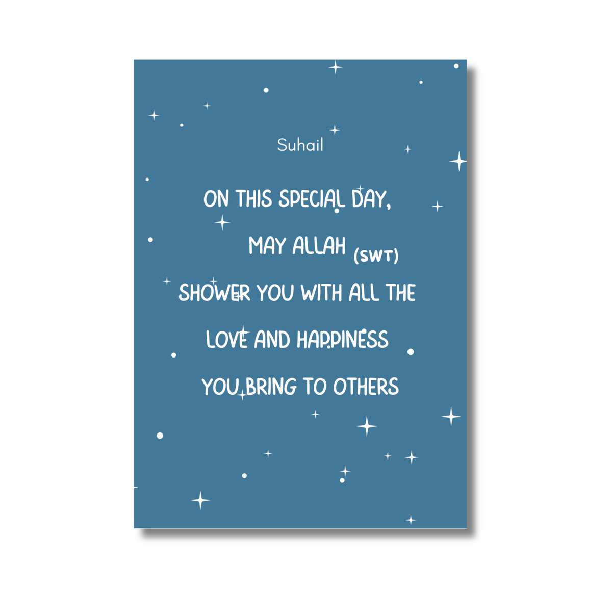 Salaam! Blue Star Special Day Islamic Card