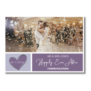 Violet Wedding Happily Ever After Card