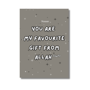 Salaam! Grey Favourite Gift Sparkle Card