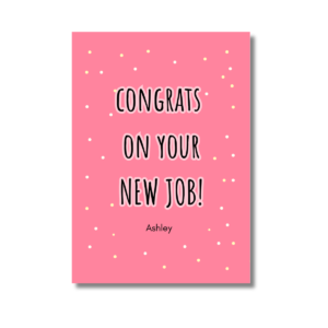 Pink Dot Congrats New Job card