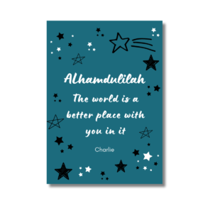 Salaam! Blue Alhamdulilah Better Place card