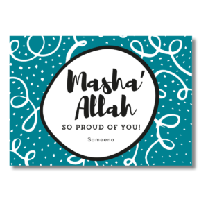 Blue Masha'Allah So Proud card
