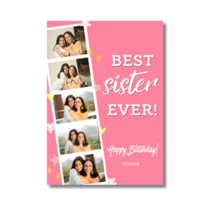 Blushed Pink Best Sister Ever Card