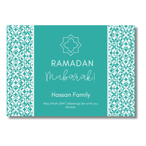 Salaam! Green Pattern Ramadan Card