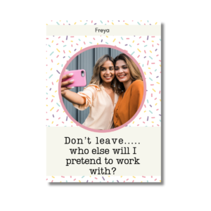 White Confetti Don't Leave Card