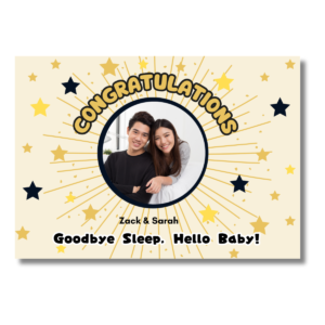 Star Strobe Congratulations Amazing Parents Card
