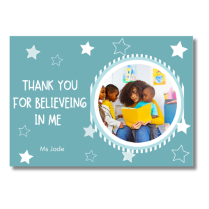 Blue Star Thank You Teacher Card