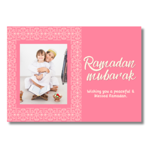 Salaam! Pink Peaceful & Blessed Ramadan Card
