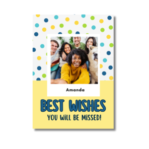 Yellow Polka Dot Best Wishes Card