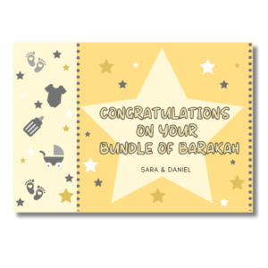Yellow and Grey Bundle of Barakah Card