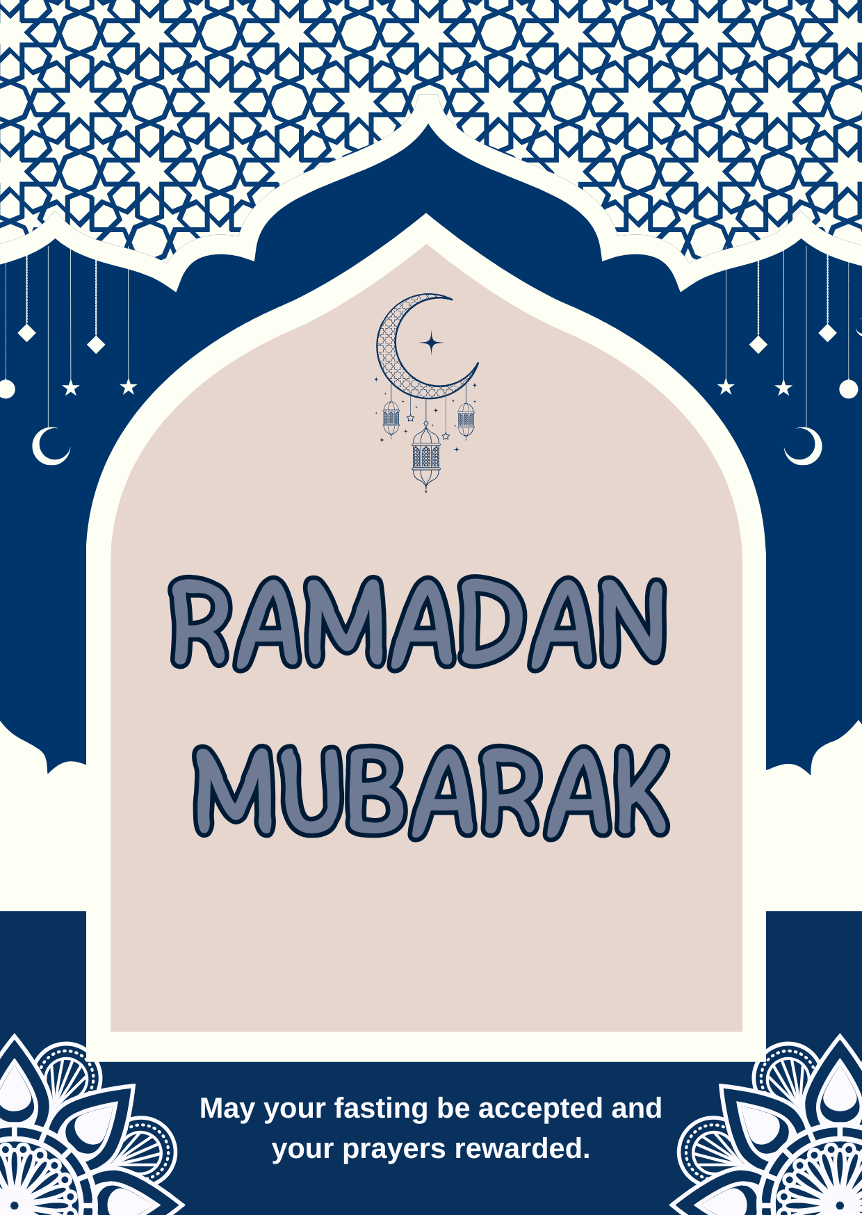 Salaam! Yellow Dot Happy Ramadan card (Copy) - Image 2
