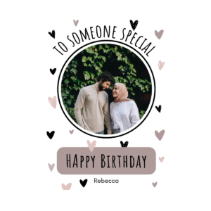 Brown Heart Happy Birthday Special Card