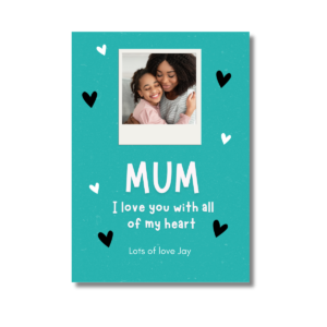 Teal Mum Love You Card