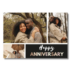 Neutral Tones Brown Happy Anniversary Card